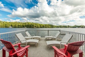Enjoy the view from boathouse deck