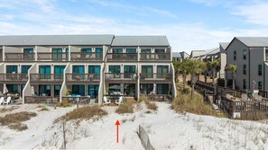 This is our unit...literally steps on the beach!