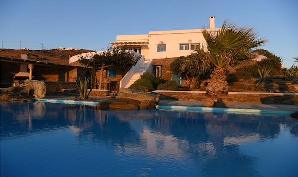 View of the House from the pool Also look at www.tinosvilla.gr