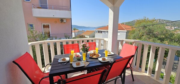 Sea view from the balcony