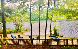 Private beach on Clear Pond