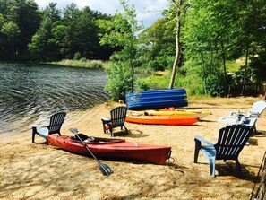 Private beach on Clear Pond 