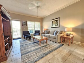 Living Room with Balcony Access at 302 North Shore Place