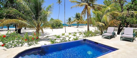 Beachfront private pool