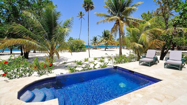 Beachfront private pool