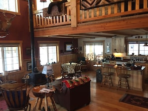 Great Room and kitchen island/dining area