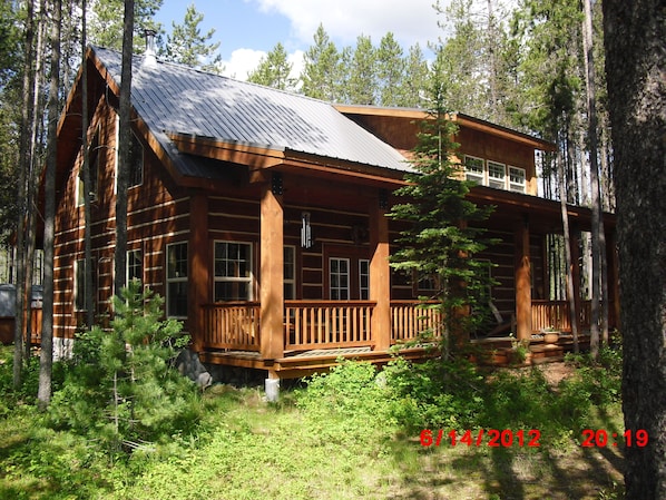 Front of cabin facing North Fork River.  Year of completion, 2012.