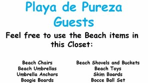 Fully stocked Beach Closet for your use.  Enjoy!!!