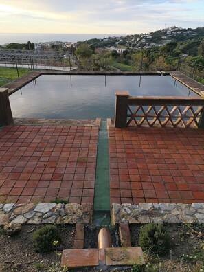 all natural swimming pool. fresh water comes from an underground stream
