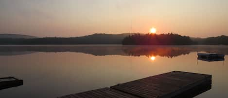 Sunrise view at Nottaway Island...perfect time for a paddle with the loons.