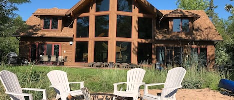 Relax indoors or out. The beach is great for socializing by the fire!