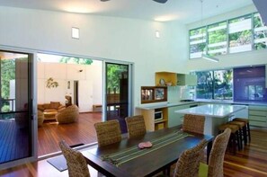 dining room and kitchen