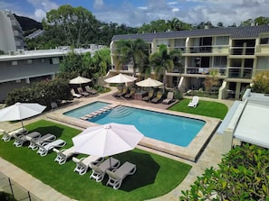 our gorgeous sundrenched pool