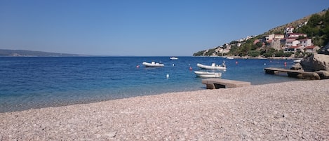 Lovely beach in front of the house