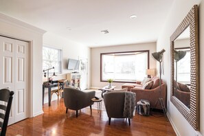 Large bay window provides ample natural light