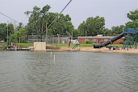 Diving Boards, Zip Lines, Rope Swing, and Water Slide.