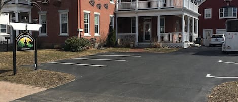 Main entrance to our 1856 ships captains mansion with 10 bedrooms. 