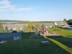 Just chillin' on the clubhouse balcony on a lazy August afternoon.