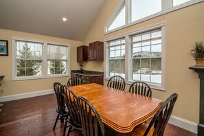 Dining Room with mountain views