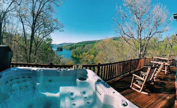 Panoramic view from hot tub