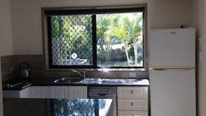 Kitchen over looking Lotis Creek