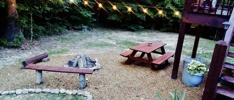 Fire pit picnic area