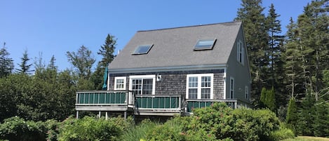 Front of Carriage House with deck facing ocean