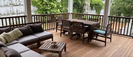 Covered outdoor deck