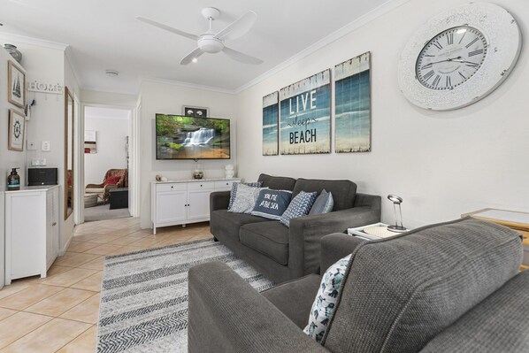 Comfort living room with smart TV