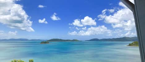 Spectacular views of the Whitsunday Passage from the balcony.