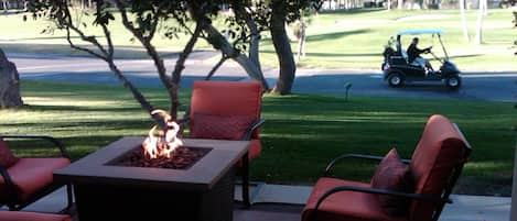  Our condo patios face south toward the course, mountains and plenty of sunshine