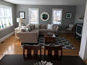 Open concept dining/living area