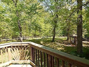 Rear fenced yard
