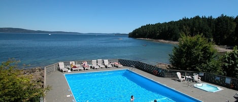 Beach side heated pool