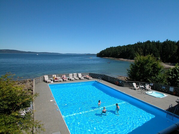 Beach side heated pool