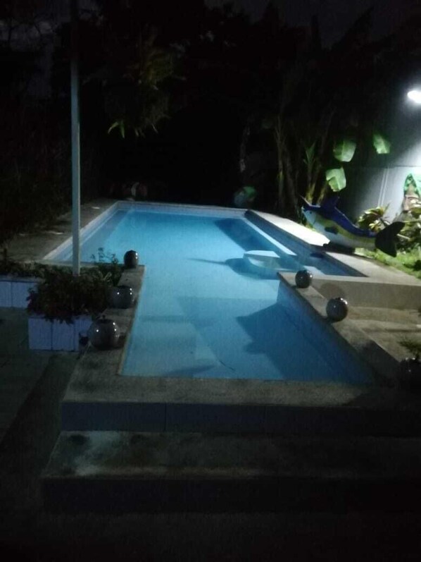 Pool at night