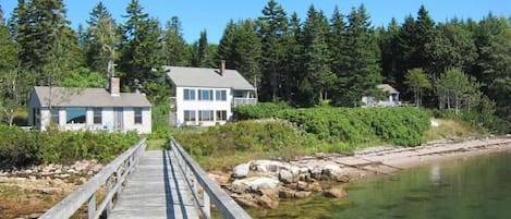 3 of the 5 cabins from the dock.  