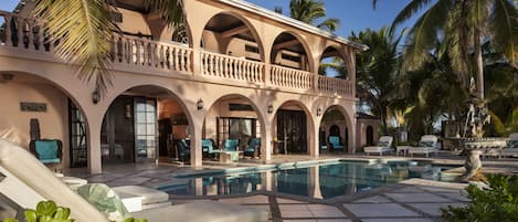 Beachfront view  of pool