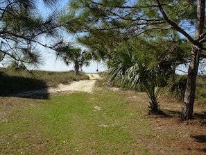 Private path to the beach