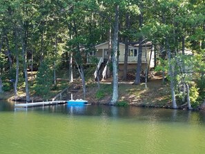 Dock & shore.  Lake level is high!