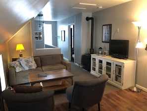 Living area with sofa sleeper