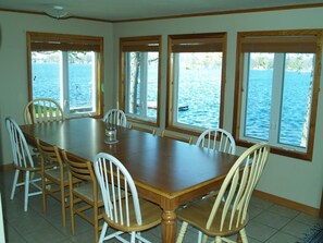 Dining Area Overlooking Lake (Living room behind photographer)