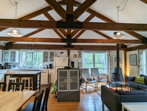 View of Kitchen and Living Room from Hallway