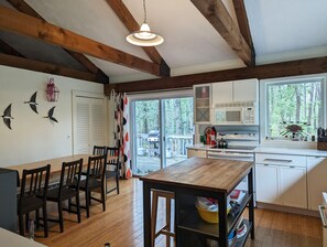 View of Dining Area and Kitchen from Living Room