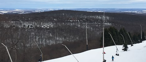 View from Condo porch looking towards Goosebumps Slope and Boomerang Trail