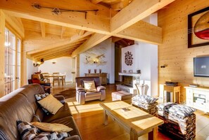 A basket of logs is provided for you to while away the evening with a real fire