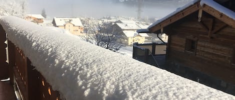Snow on the balcony
