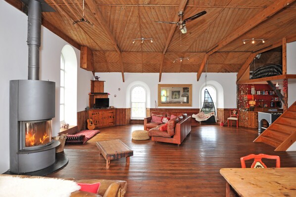 Living & dining area. Very large open plan space.