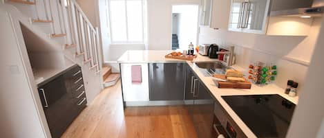 Sociable open plan kitchen area