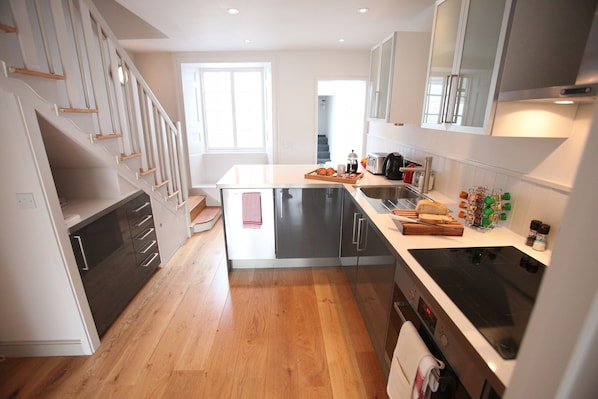 Sociable open plan kitchen area